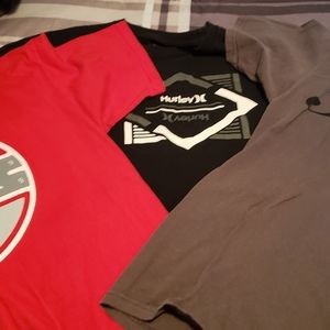 3 hurley t shirts